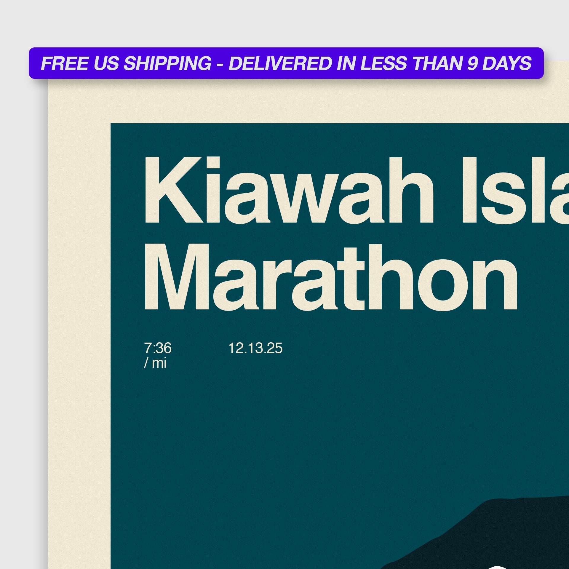 Kiawah Island Marathon Personalized Race Poster