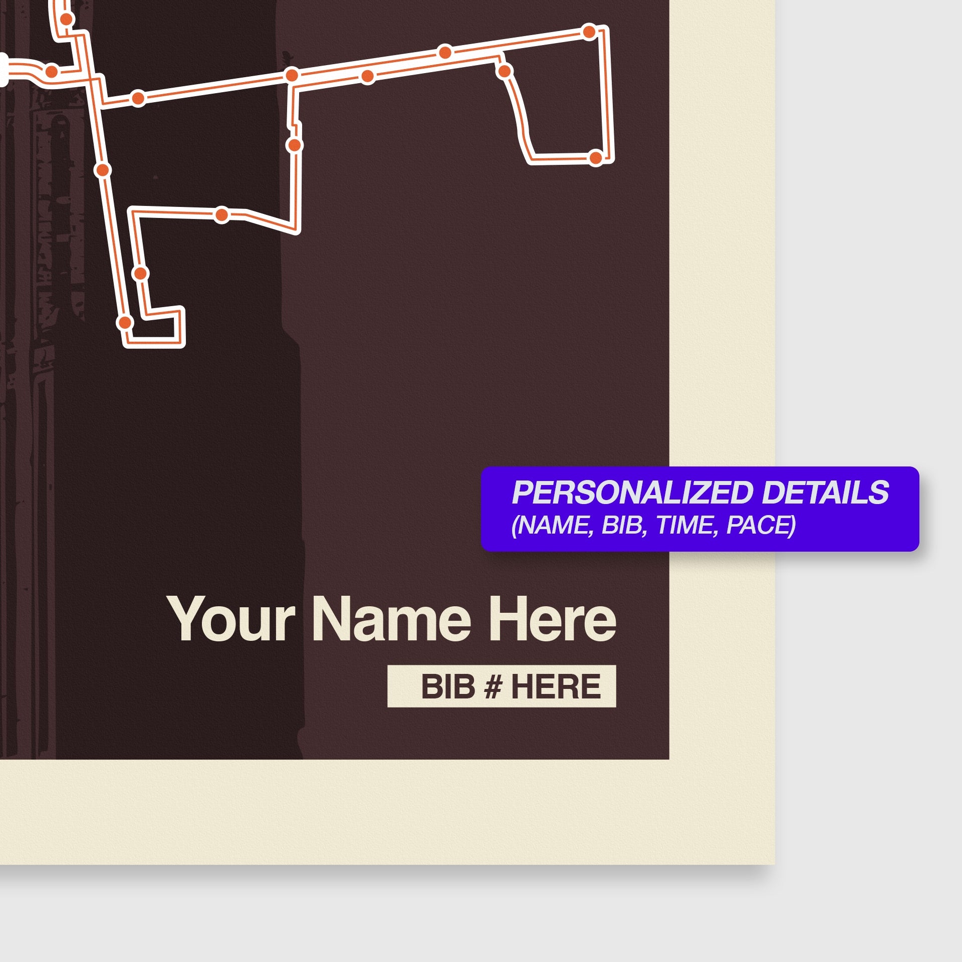 Columbus Marathon Personalized Race Print