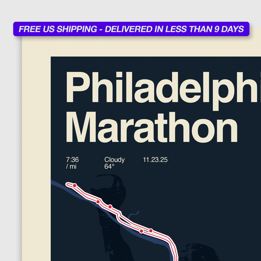 Philadelphia Marathon Personalized Race Print