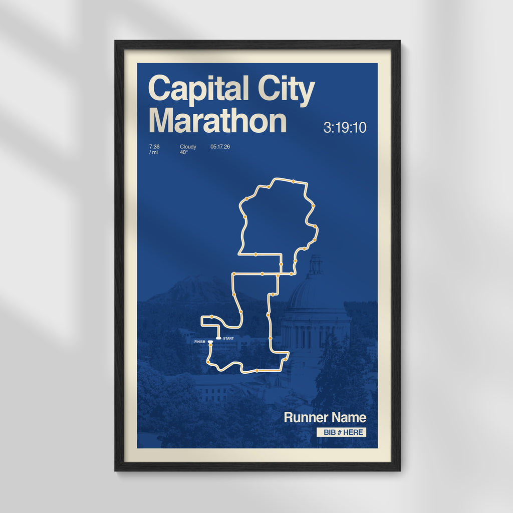 Capital City Marathon Personalized Race Print