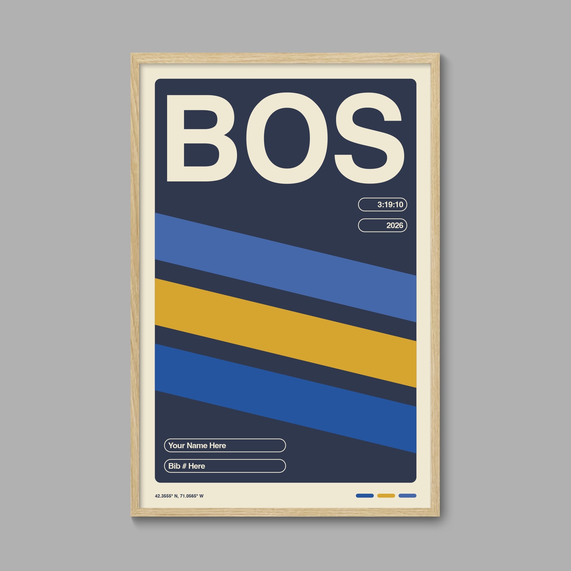 Personalized Boston World Major Race Poster