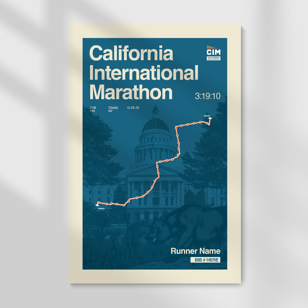 California International Marathon (CIM) Personalized Race Print