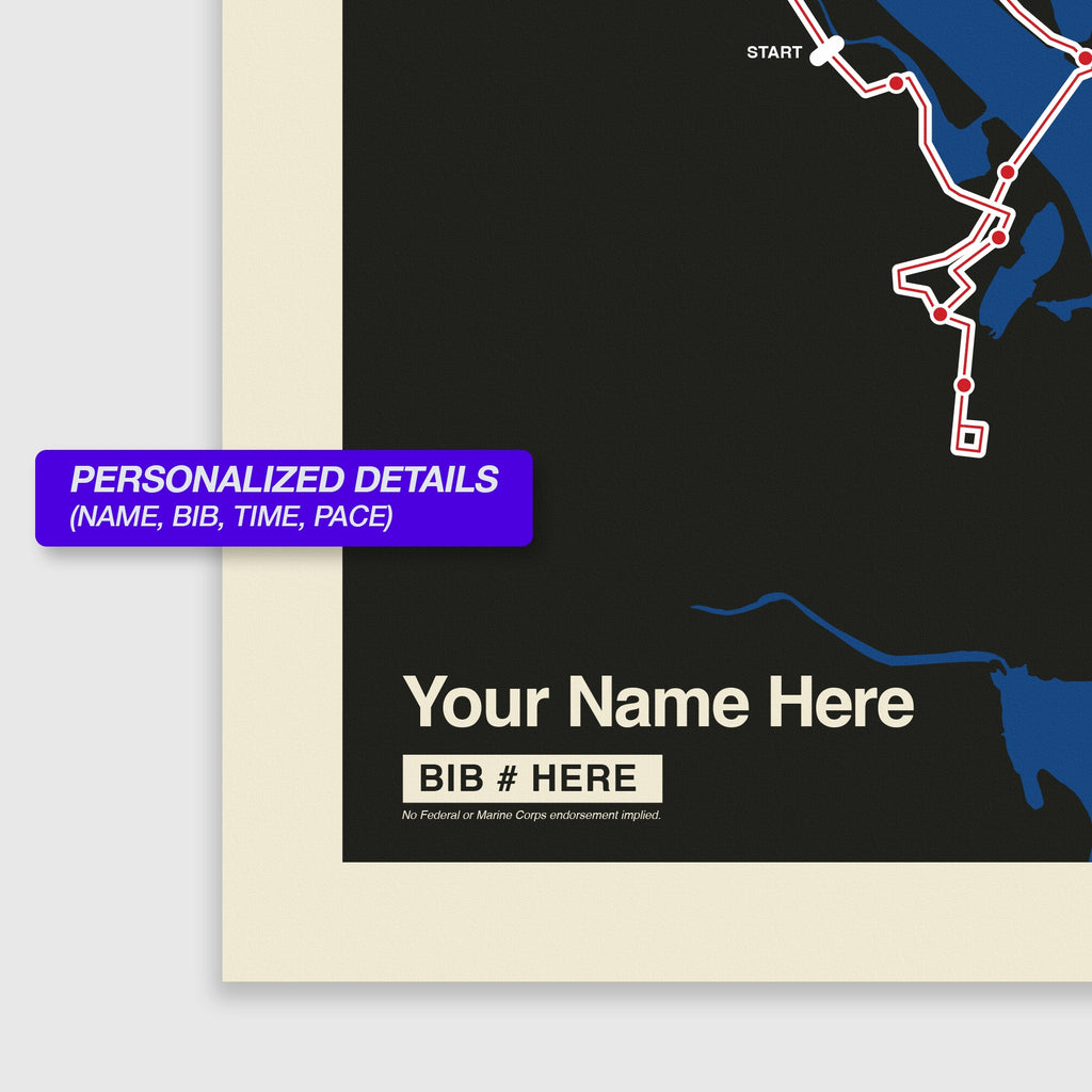 Marine Corps Marathon Personalized Race Print