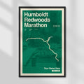 Humboldt Redwoods Marathon Personalized Race Print