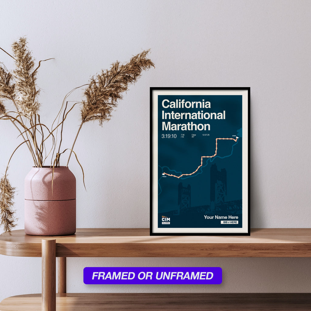 California International Marathon (CIM) Personalized Race Print