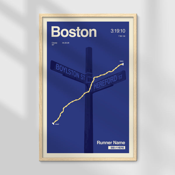 Personalized Boston Race Print