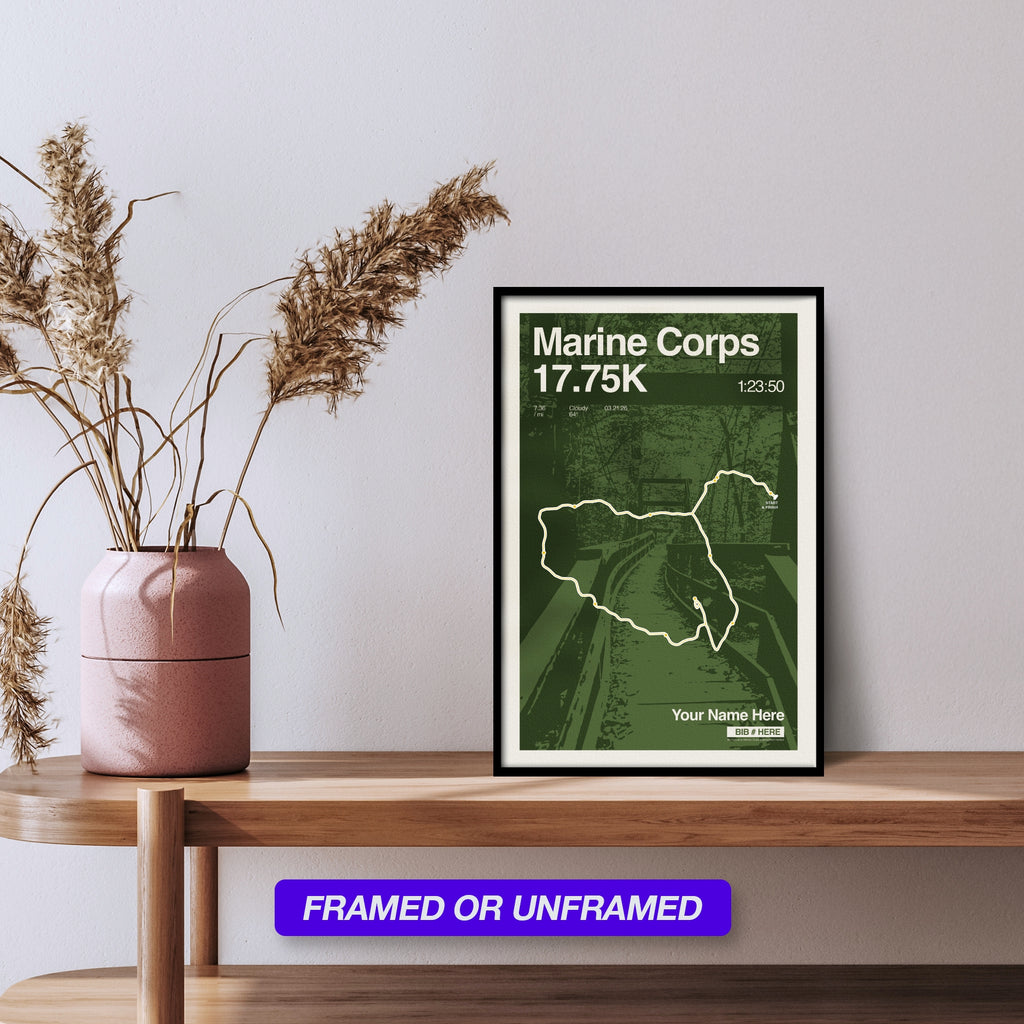 Marine Corps 17.75k Personalized Race Print
