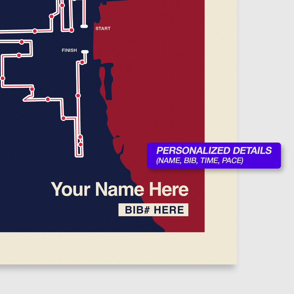 Chicago Marathon Personalized Race Print