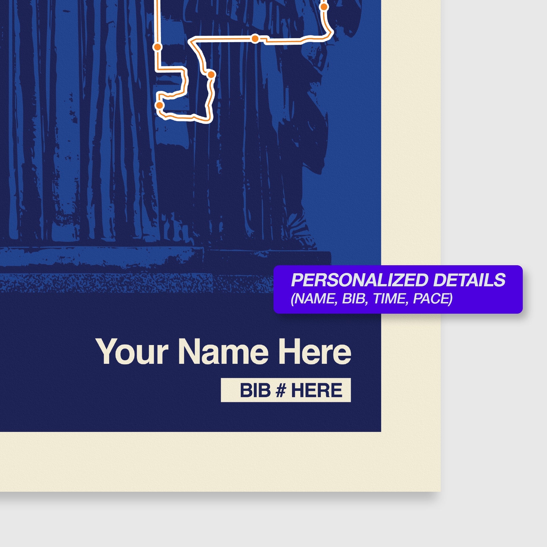 Illinois Marathon Personalized Race Print