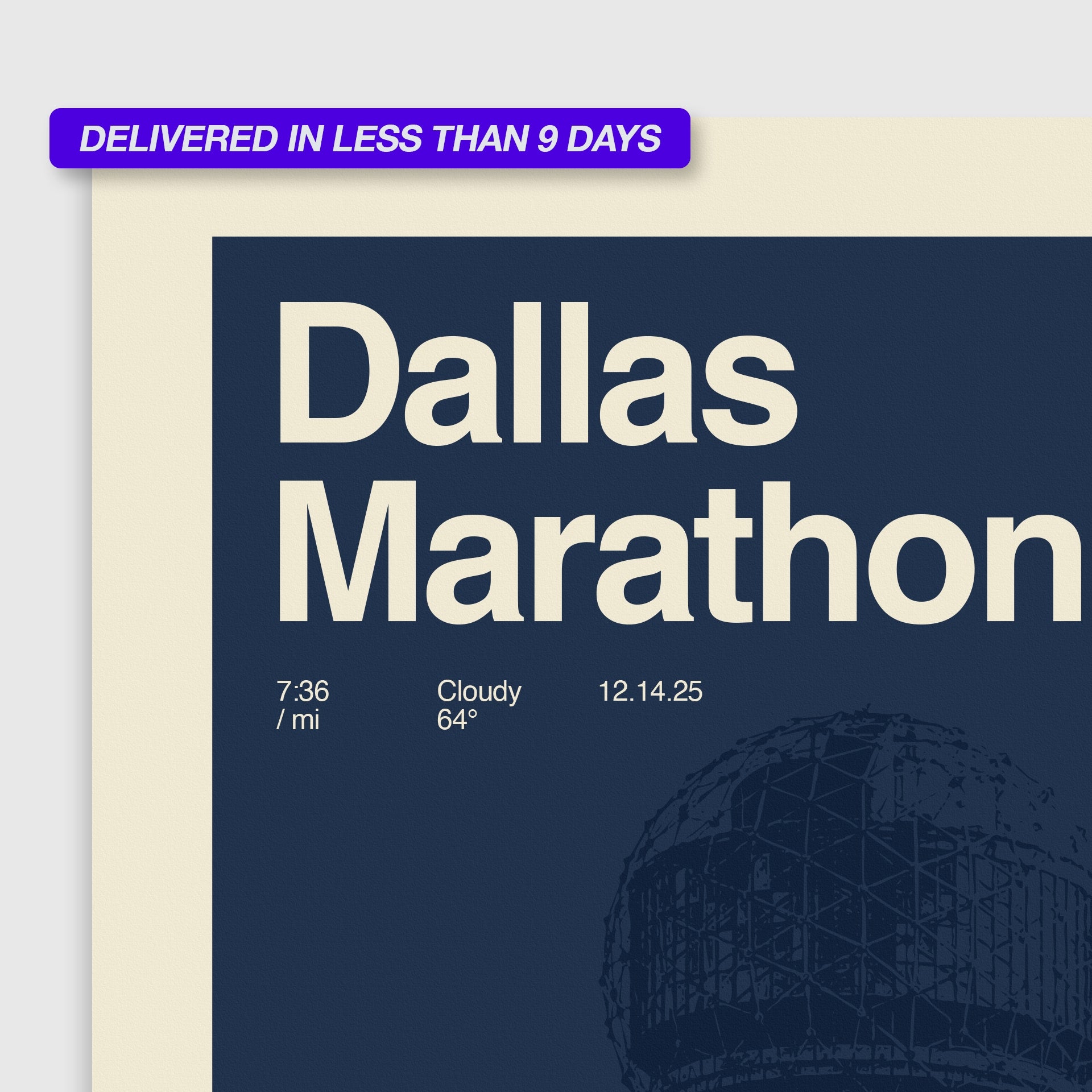 Dallas Marathon Personalized Race Print