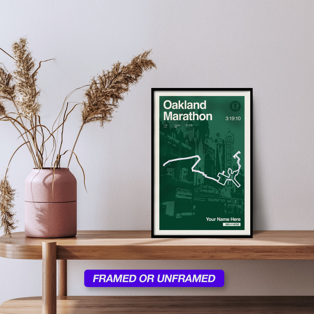 Oakland Marathon Personalized Race Print