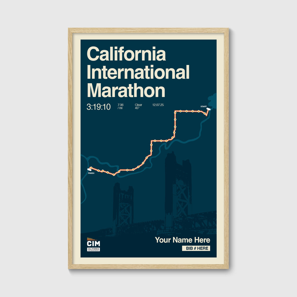 California International Marathon (CIM) Personalized Race Print