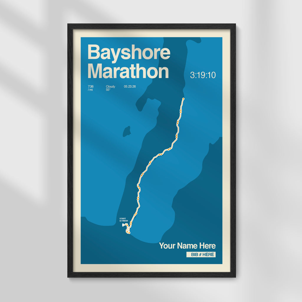 Bayshore Marathon Personalized Race Print