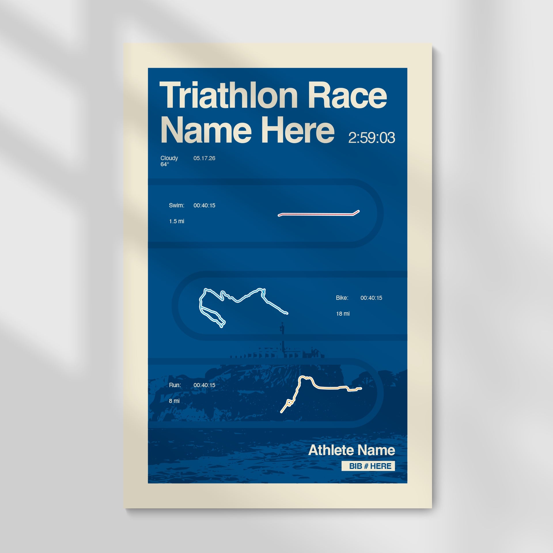 Custom Triathlon Print