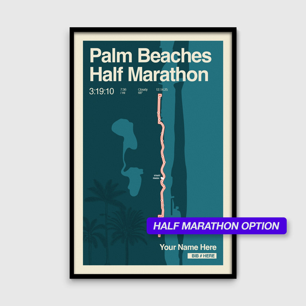 Palm Beaches Marathon Personalized Race Print