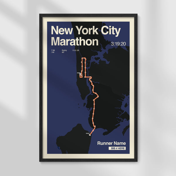 New York City Marathon Personalized Race Print