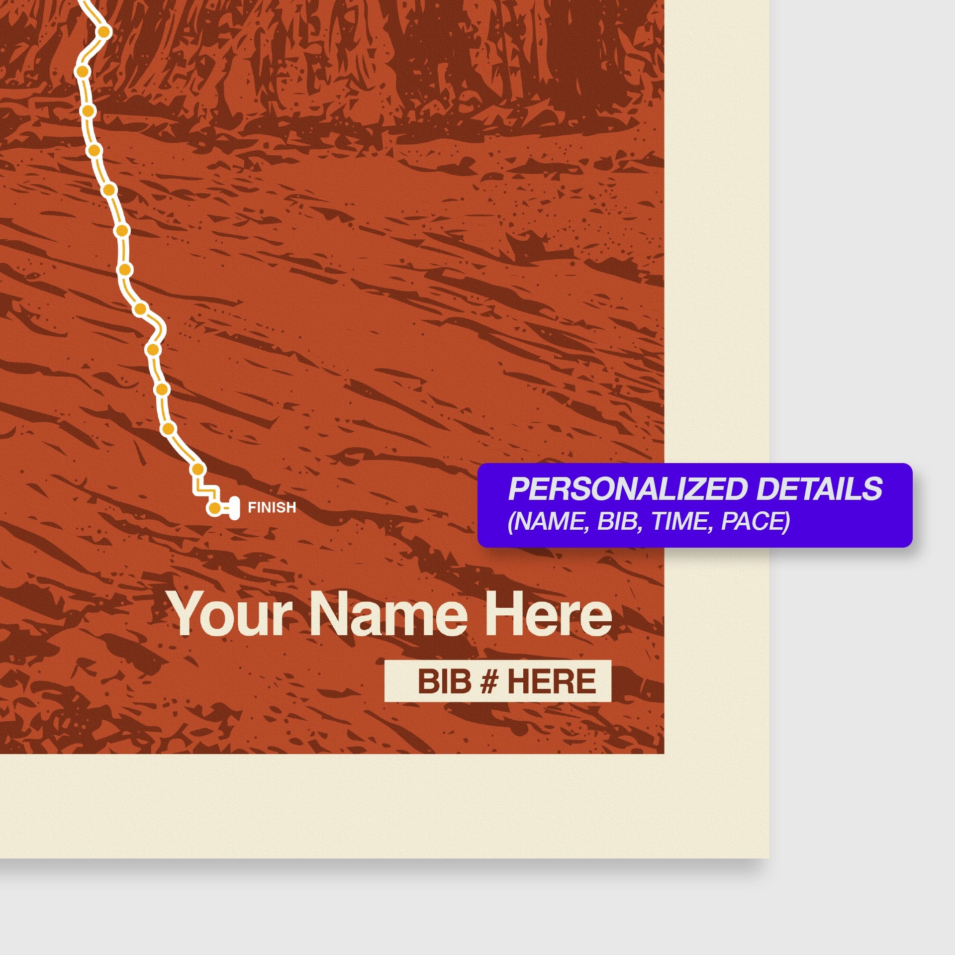 St. George Marathon Personalized Race Print