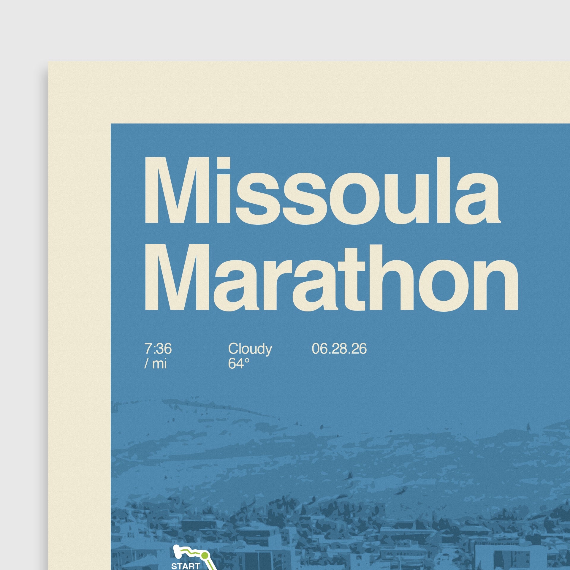 Missoula Marathon Personalized Race Print