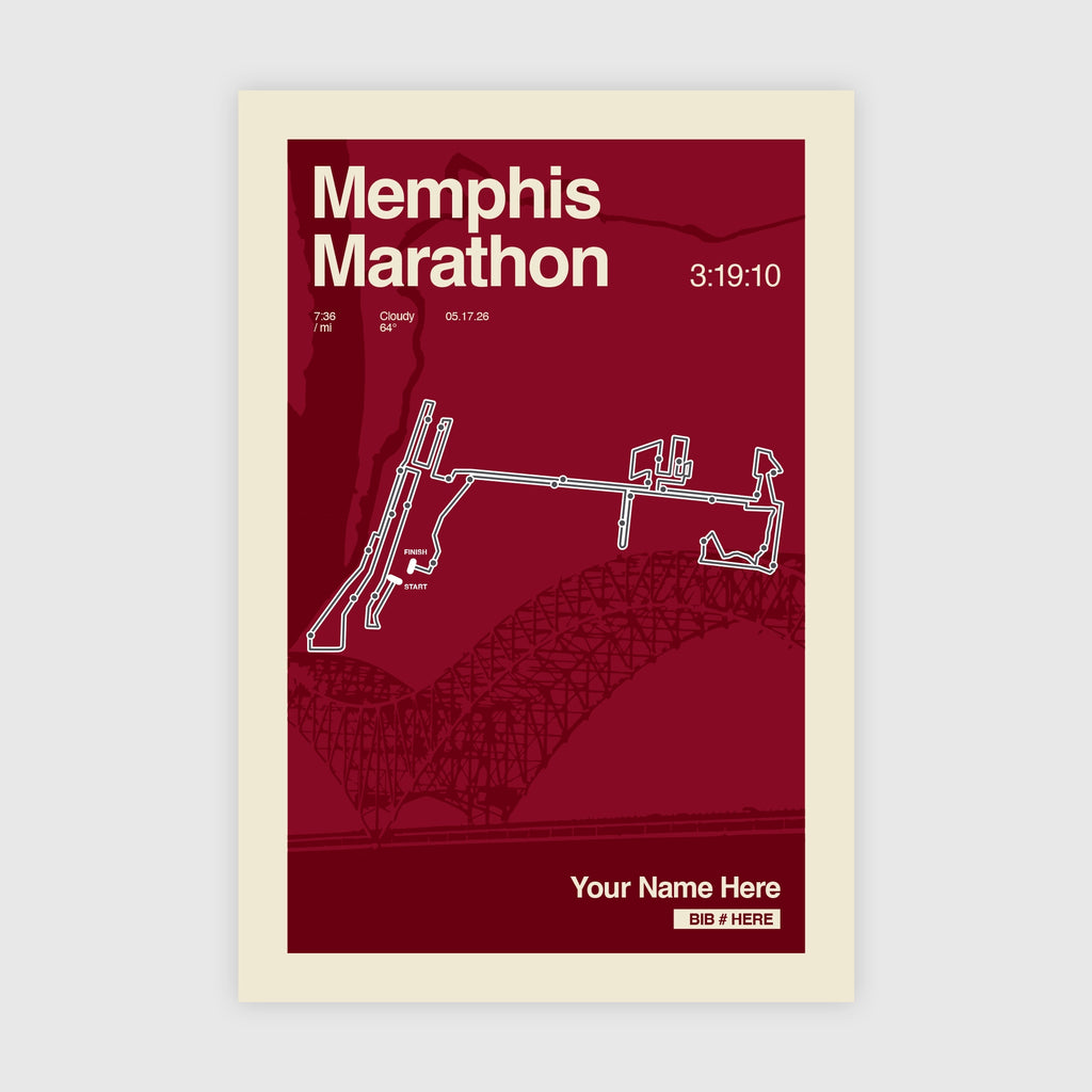 Memphis Marathon Personalized Race Print