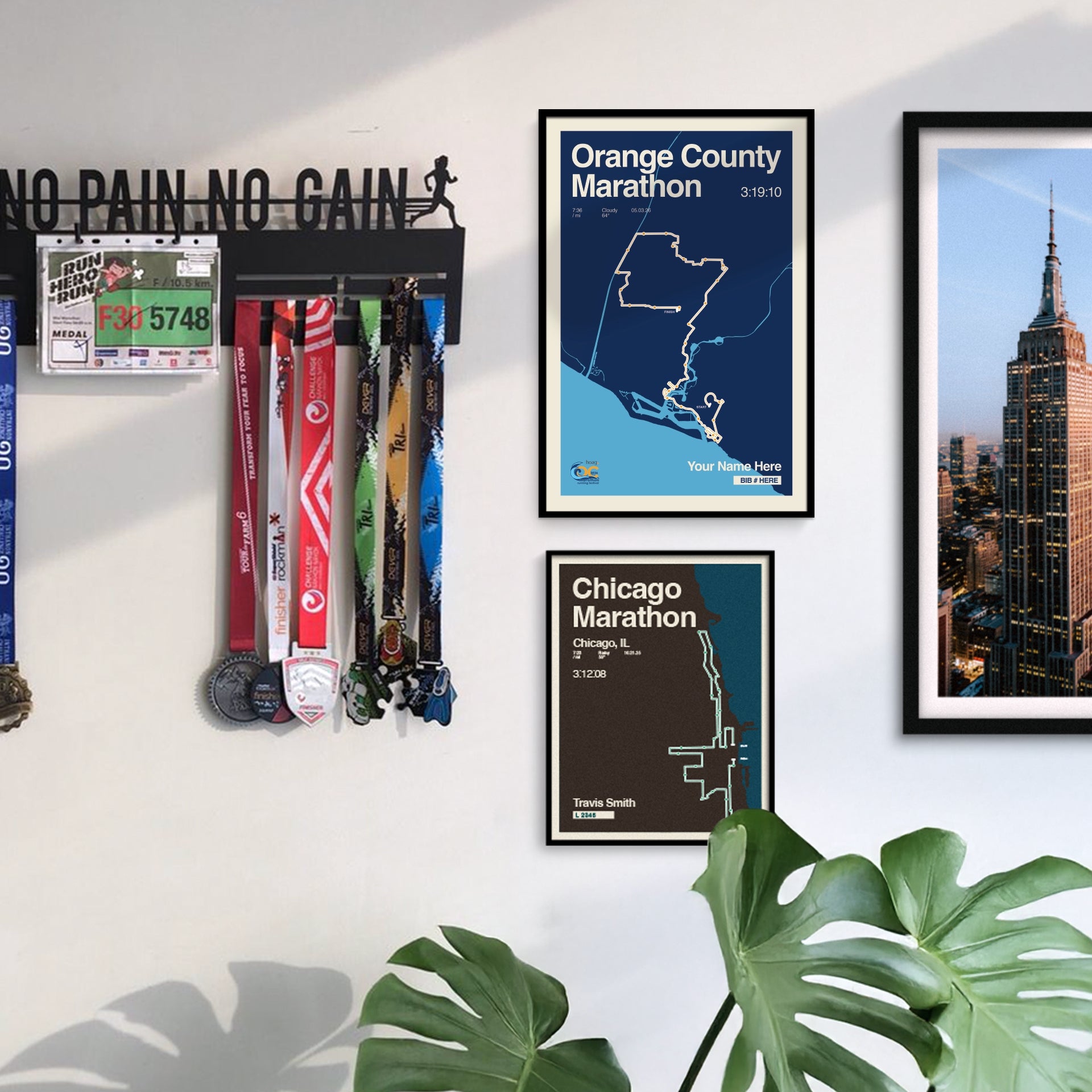 Orange County Marathon Personalized Race Print