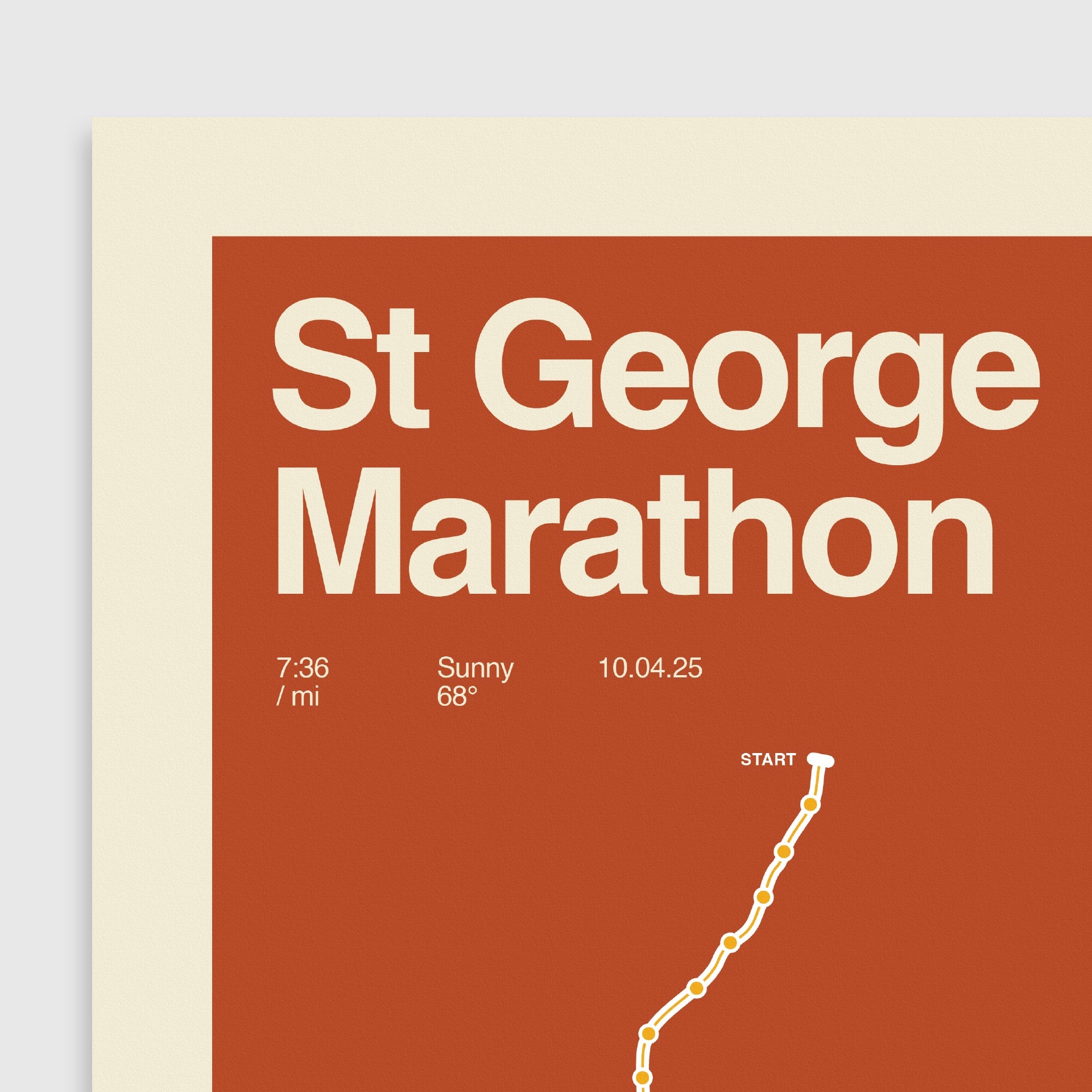 St. George Marathon Personalized Race Print