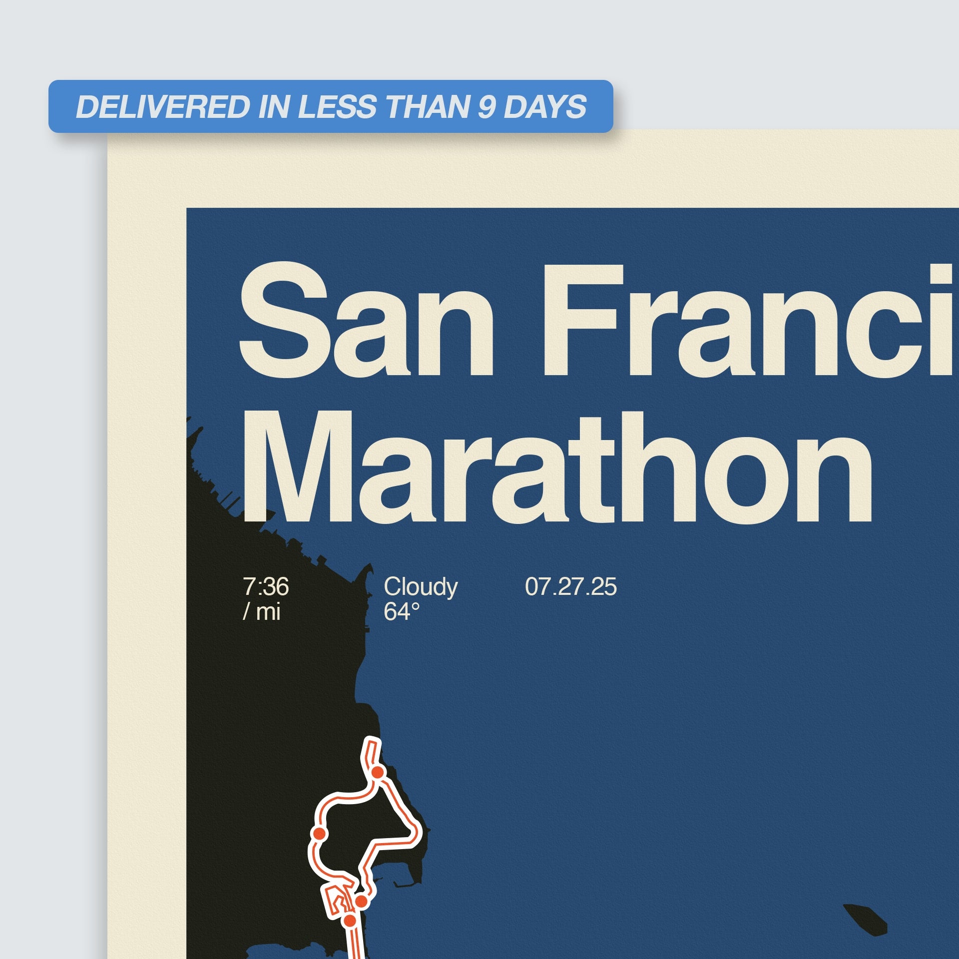 San Francisco Marathon Personalized Race Poster