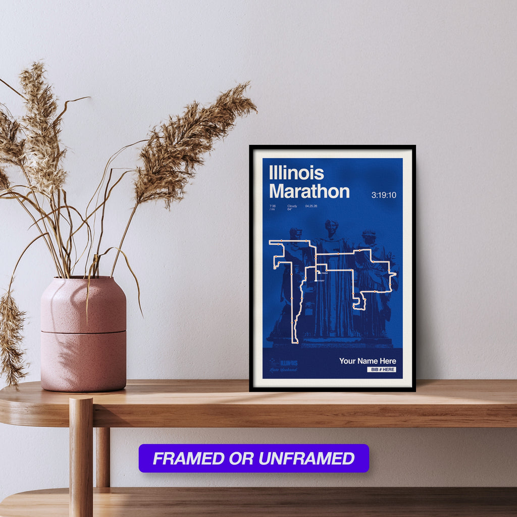 Illinois Marathon Personalized Race Print