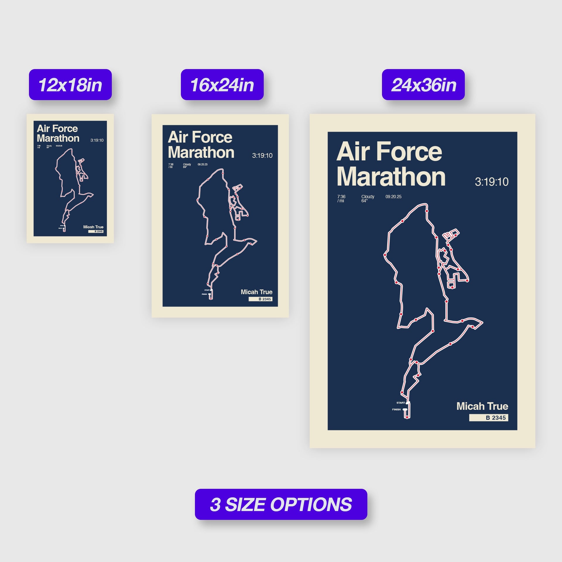 Air Force Marathon Personalized Race Poster