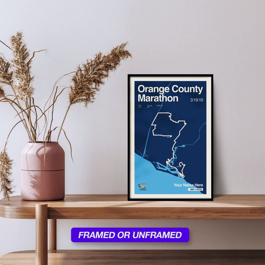 Orange County Marathon Personalized Race Print