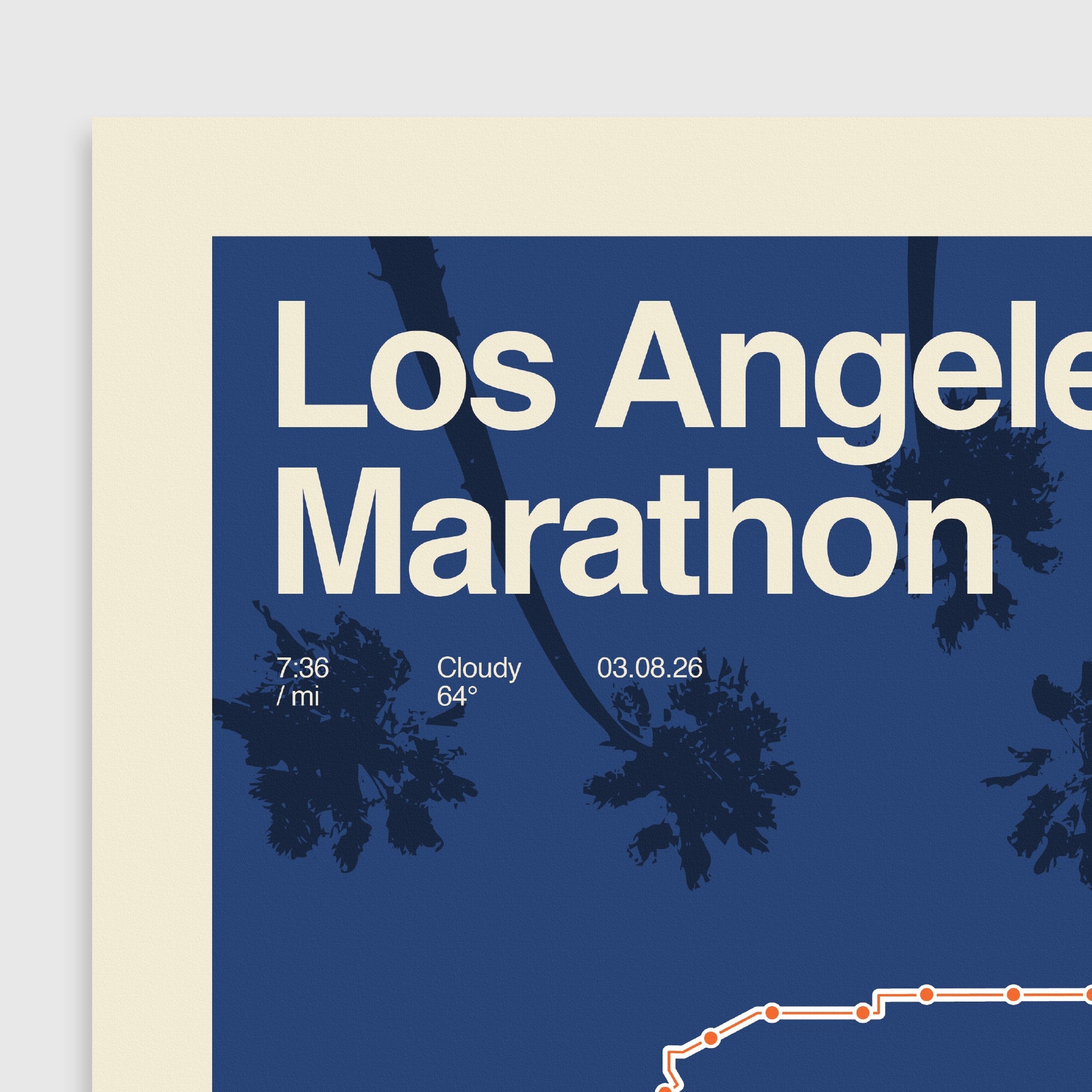 Los Angeles Marathon Personalized Race Print