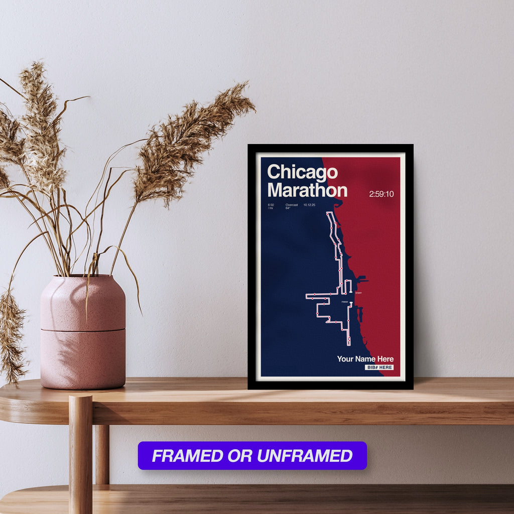Chicago Marathon Personalized Race Print
