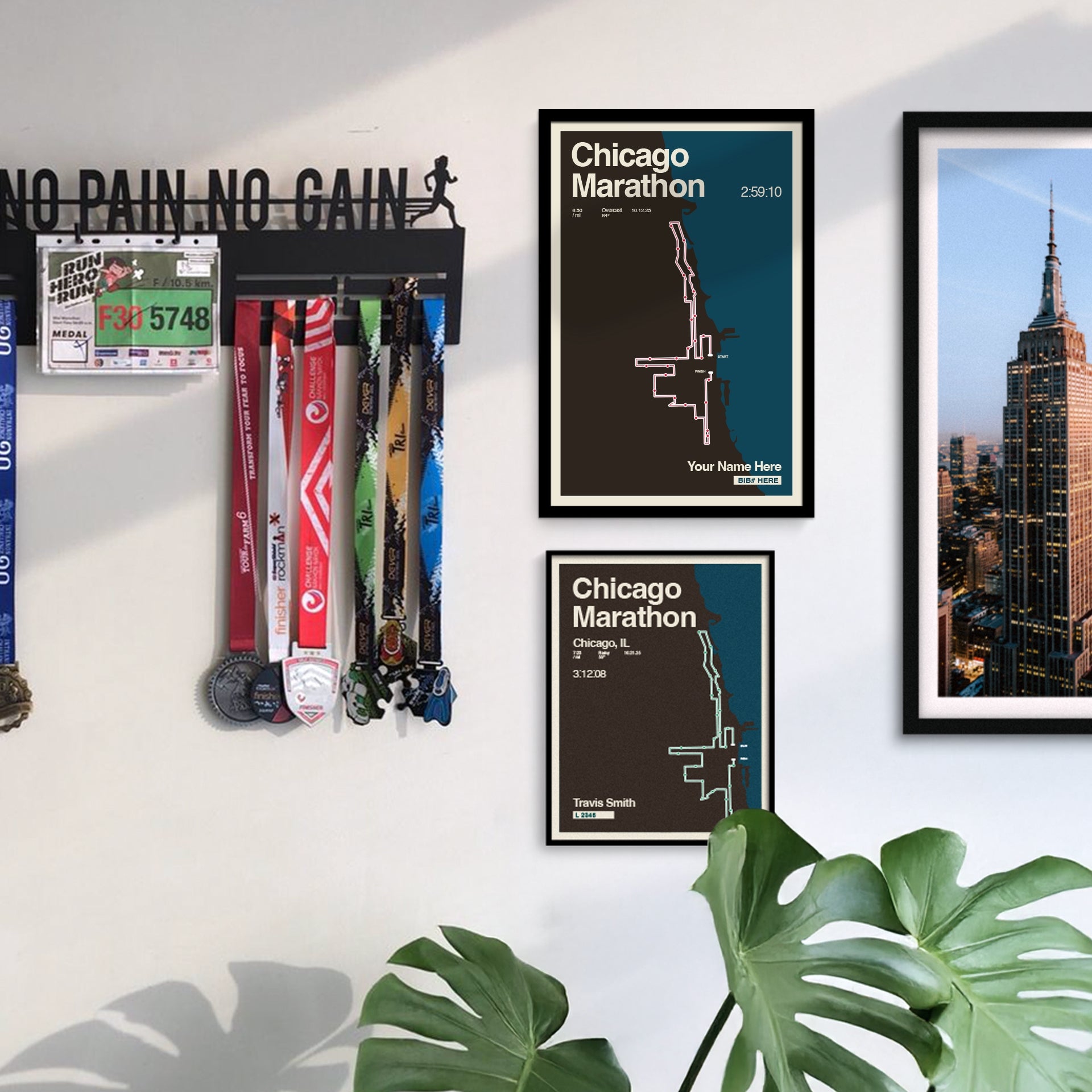 Chicago Marathon Personalized Race Poster