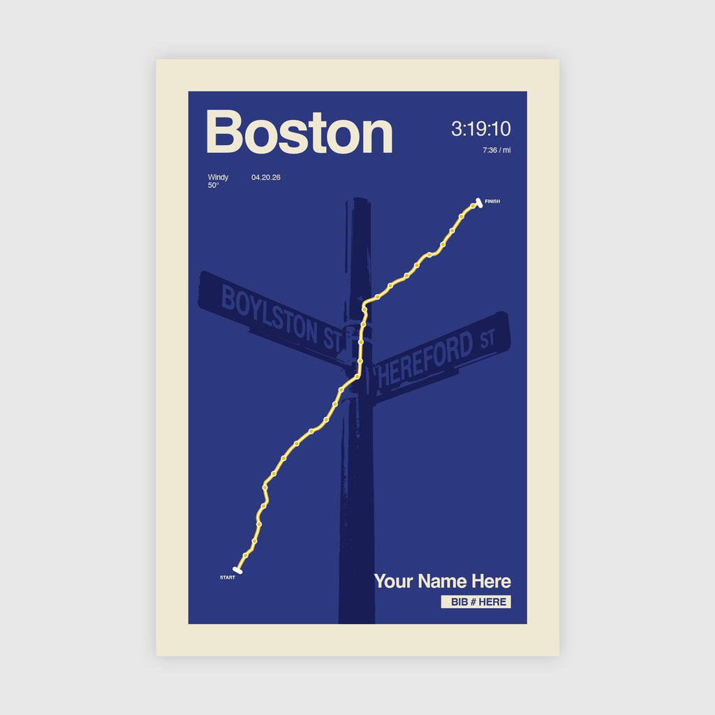 Personalized Boston Race Print