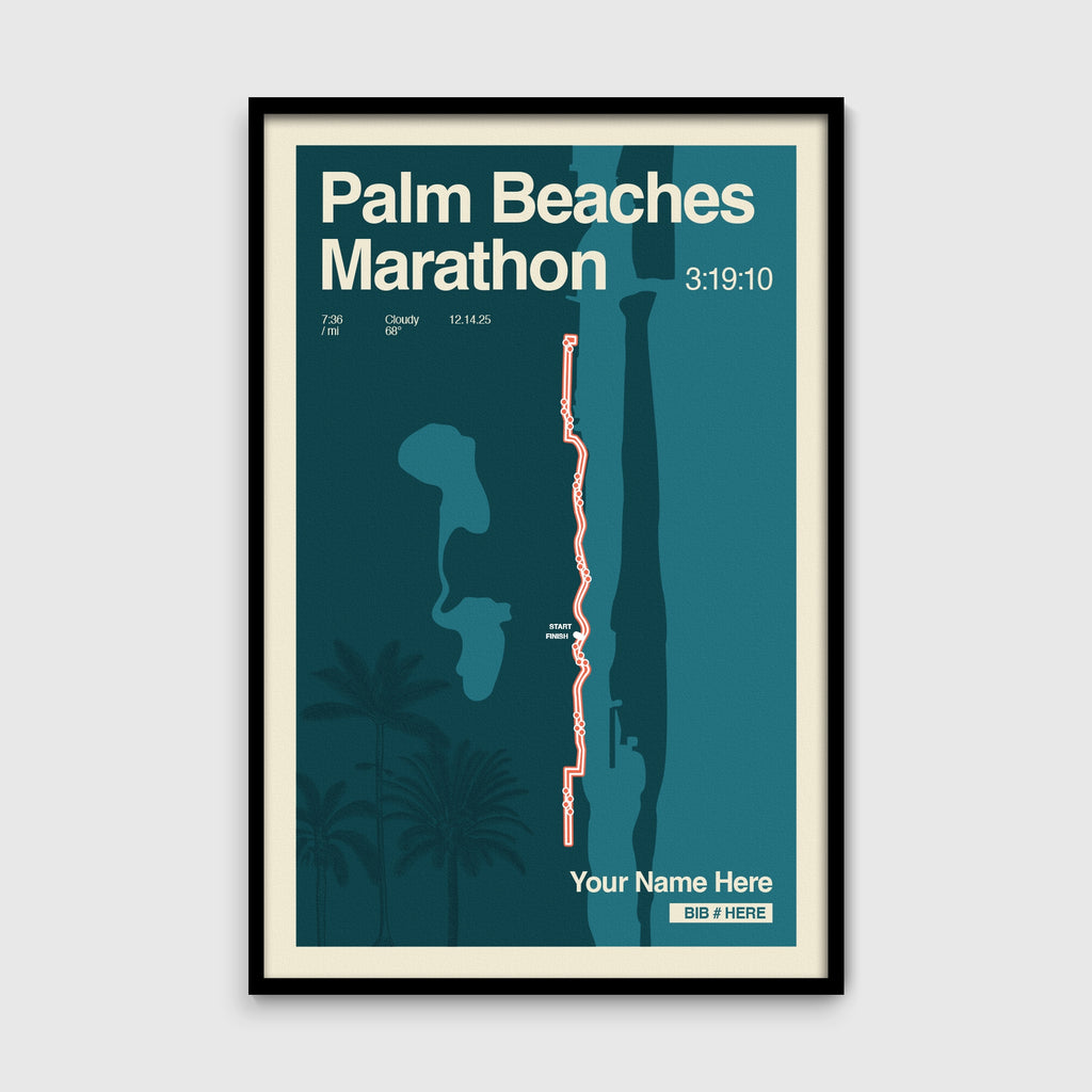 Palm Beaches Marathon Personalized Race Print